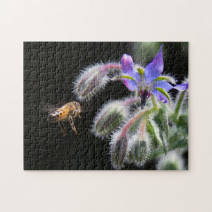 Quebra-cabeça Herb Garden Flower Borage & Honey Bee