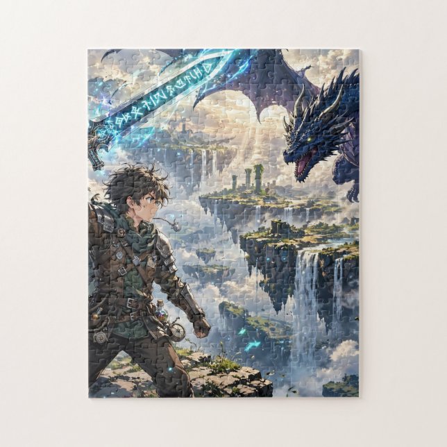 Quebra-cabeça Herói Isekai vs Dragão do Céu (Vertical)