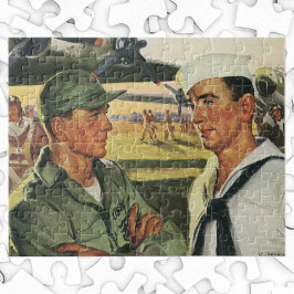 Quebra-cabeça Heróis Patrióticos Antigos, Homens Militares Unifo