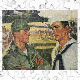 Quebra-cabeça Heróis Patrióticos Antigos, Homens Militares Unifo