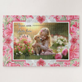 Quebra-cabeça Hibiscus e rendas RED