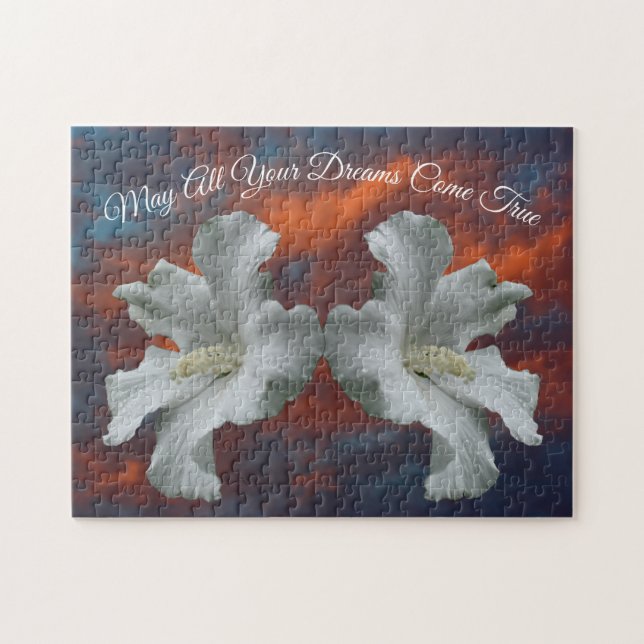 Quebra-cabeça Hibiscus Flowers Dreams se torna um verdadeiro ins (Horizontal)