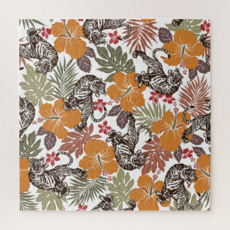 Quebra-cabeça Hibiscus Tiger, Padrão Exótico.