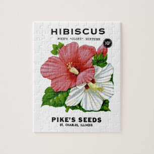 Quebra-cabeça Hibiscus Vintage Seed Packet