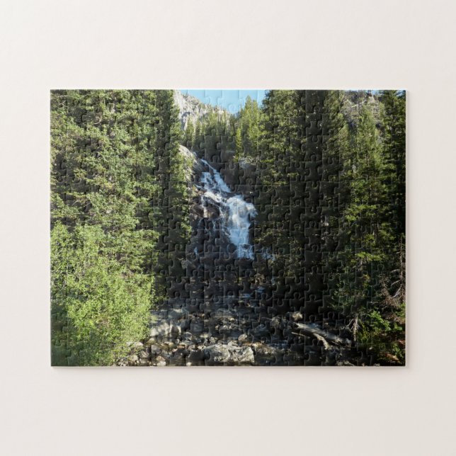 Quebra-cabeça Hidden Falls no Parque Nacional Grand Teton (Horizontal)