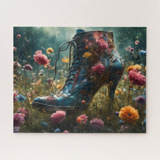 Quebra-cabeça High Heel - Jeansblau in der Wiese