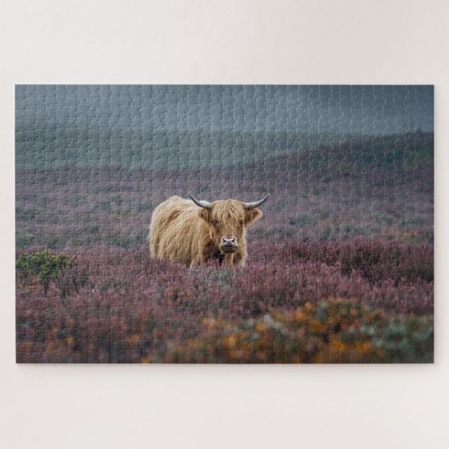 Quebra-cabeça Highland Cow Jigsaw Puzzle (Horizontal)