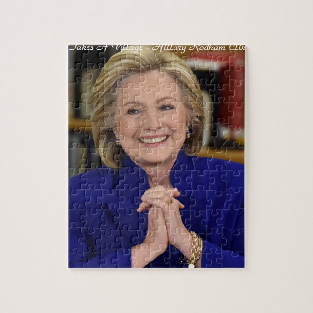 Quebra-cabeça Hillary Clinton Presente Faz uma Aldeia (Vertical)