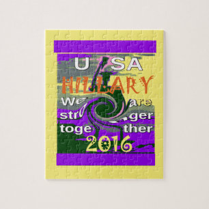 Quebra-cabeça Hillary for USA Presidente Somos Mais Fortes