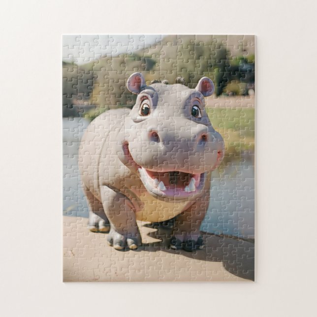 Quebra-cabeça Hippo | Hippopotâmio (Vertical)