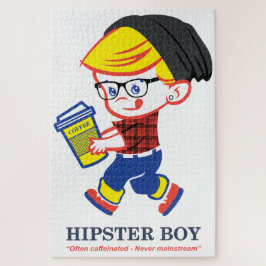 Quebra-cabeça Hipster Boy - Ilustração de paródia