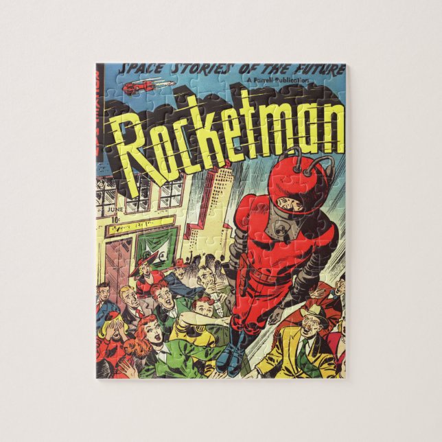 Quebra-cabeça História em quadrinhos retro - Rocketman (Vertical)