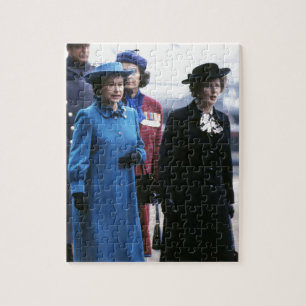 Quebra-cabeça HM Queen Elizabeth II-Margaret Thatcher