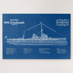 Quebra-cabeça HMS Dreadnled - Entregar ABD de Blueprint