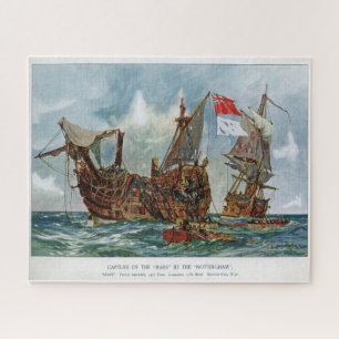 Quebra-cabeça HMS Nottingham e navio de guerra Mars 1703
