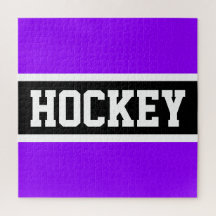 HOCKEY Athletic Bright Roxo Preto Stripes Brancas