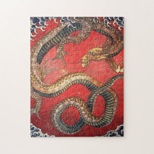 Quebra-cabeça Hokusai Dragon Japanese Vintage Katsushika Hokusai
