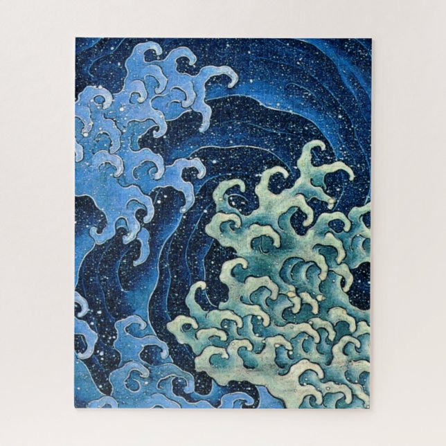 Quebra-cabeça Hokusai Feminine Wave Japão Vintage Ocean (Vertical)