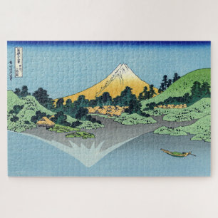 Quebra-cabeça Hokusai - O Monte Fuji Reflete no lago Kawaguchi
