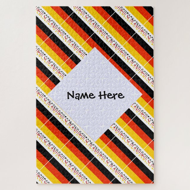 Quebra-cabeça Holanda e Bandeira Alemã Tilados Personalizados (Vertical)