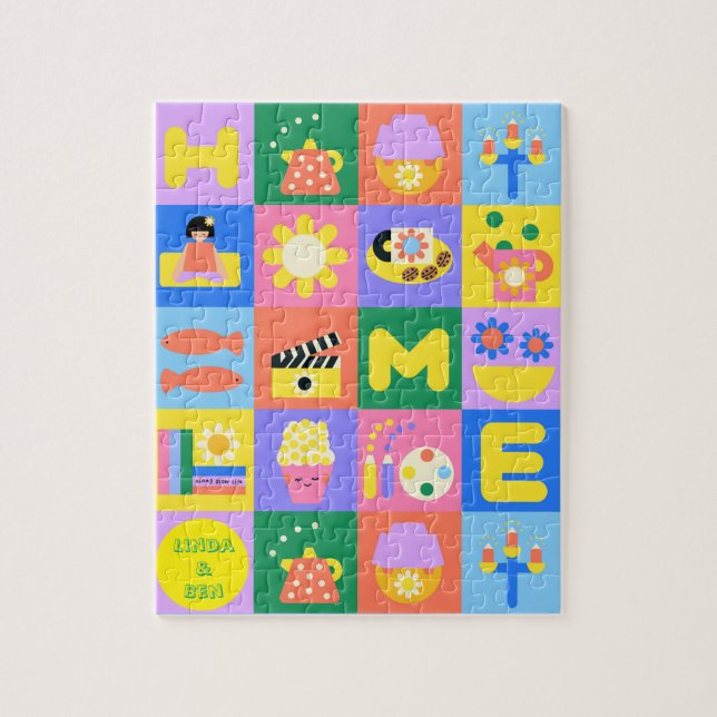 Quebra-cabeça Home Sweet Personalizado (Vertical)