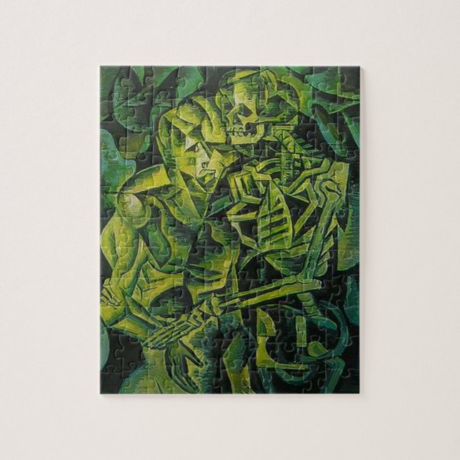 Quebra-cabeça Homem-abstrato e Arte Geométrica Do Esqueleto (Vertical)