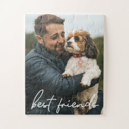 Quebra-cabeça Homem-Cachorro dos Melhores Amigos Modernos