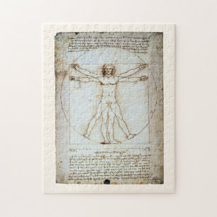 Quebra-cabeça Homem Vitruviano, Leonardo da Vinci, cerca de 1490