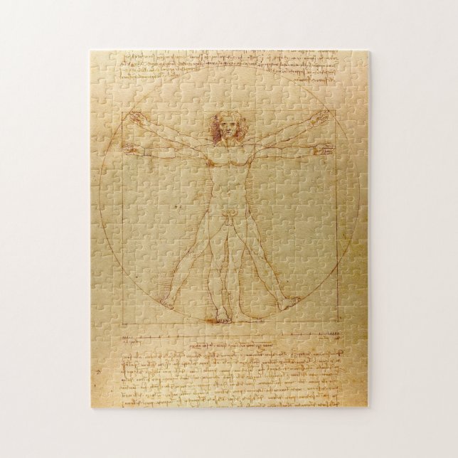 Quebra-cabeça Homem Vitruviano por Leonardo Da Vinci (Vertical)