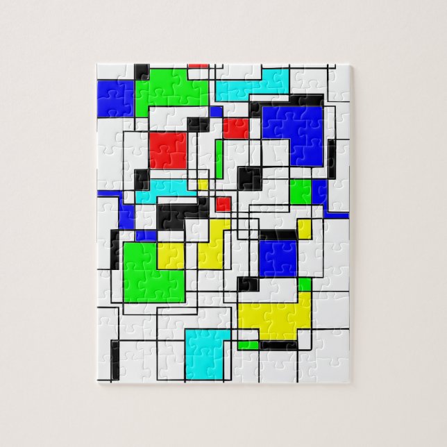 Quebra-cabeça Homenagem Aleatória A Mondrian (Vertical)