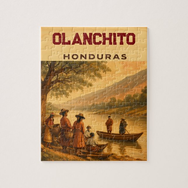 Quebra-cabeça  Honduras Olanchito Retro poster (Vertical)