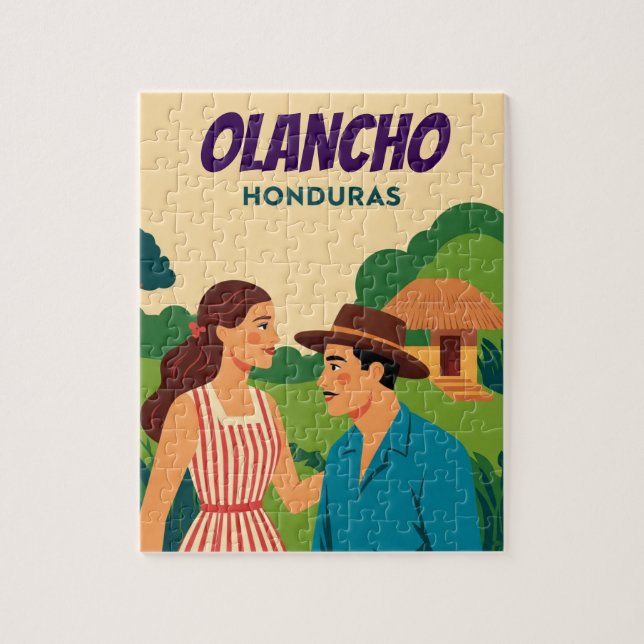 Quebra-cabeça  Honduras OLANCHO Retro poster (Vertical)