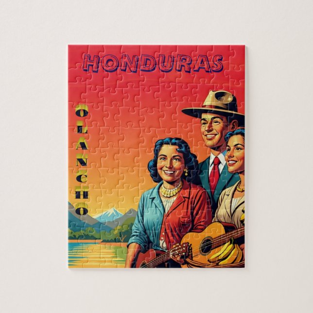 Quebra-cabeça  Honduras OLANCHO Retro poster (Vertical)