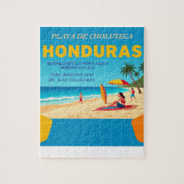 Quebra-cabeça  Honduras PLAYA DE CHOLUTECA Retro poster