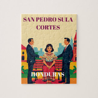 Quebra-cabeça  Honduras SAN PEDRO SULA Retro poster