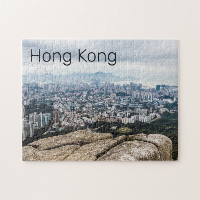 Quebra-cabeça Hong Kong Lion Hill Skyline Panorama Souvenir (Horizontal)