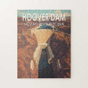 Quebra-cabeça Hoover Dam Viagem Art Vintage
