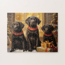 Quebra-cabeça Hora de Natal do Labrador