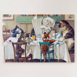 Quebra-cabeça Hora do Café da Gata, Louis Wain