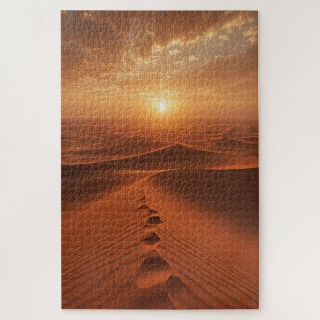 Quebra-cabeça Horizonte de Duna Vermelha – Desafio de Caminho De (Vertical)