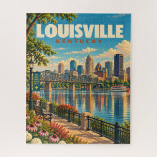 Quebra-cabeça Horizonte de Louisville Antigo Rio Ohio