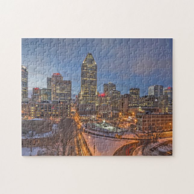 Quebra-cabeça Horizonte de Montreal. (Horizontal)