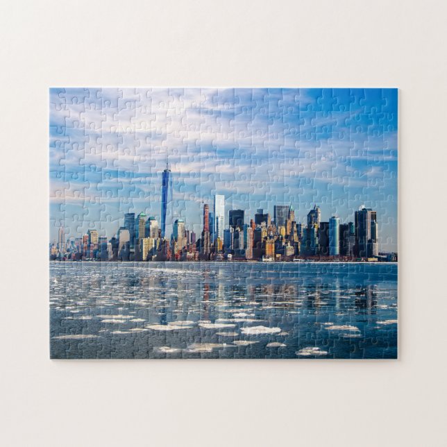 Quebra-cabeça Horizonte de Nova York. (Horizontal)