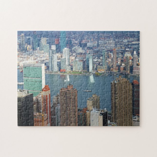 Quebra-cabeça Horizonte de Nova York. (Horizontal)