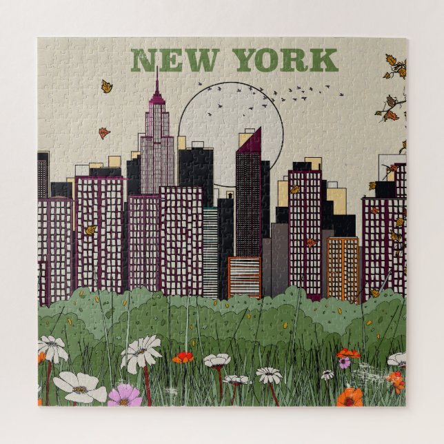 Quebra-cabeça Horizonte de Nova York (Vertical)
