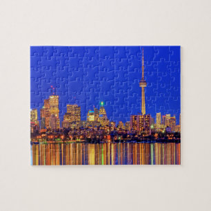 Quebra-cabeça Horizonte de Toronto à noite