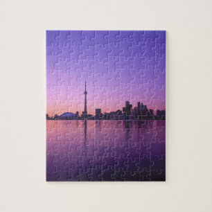 Quebra-cabeça Horizonte de Toronto à noite, Ontário, Canadá