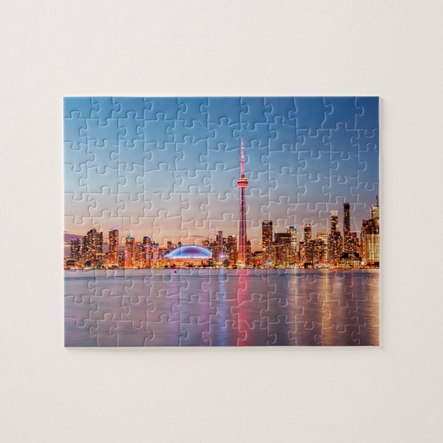 Quebra-cabeça Horizonte de Toronto ao Pôr do Sol (Horizontal)