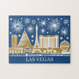 Quebra-cabeça Horizonte Personalizado da Faixa de Las Vegas Pais