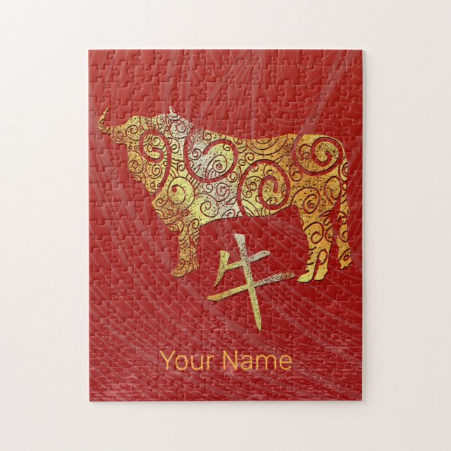 Quebra-cabeça Horóscopo Chinês Ox Signo do zodíaco constelação (Vertical)